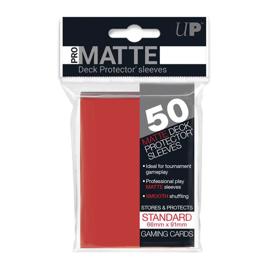 Ultra Pro Pro Matte Standard Deck Protectors (50ct) - Red