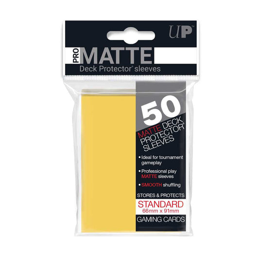 Ultra Pro Pro Matte Standard Deck Protectors (50ct) - Yellow