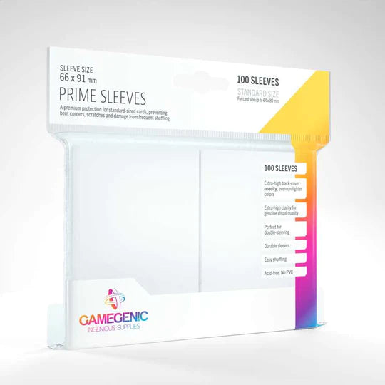 GameGenic Prime Sleeves 100ct - White