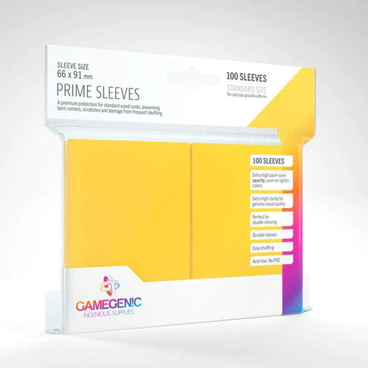 GameGenic Prime Sleeves 100ct - Yellow