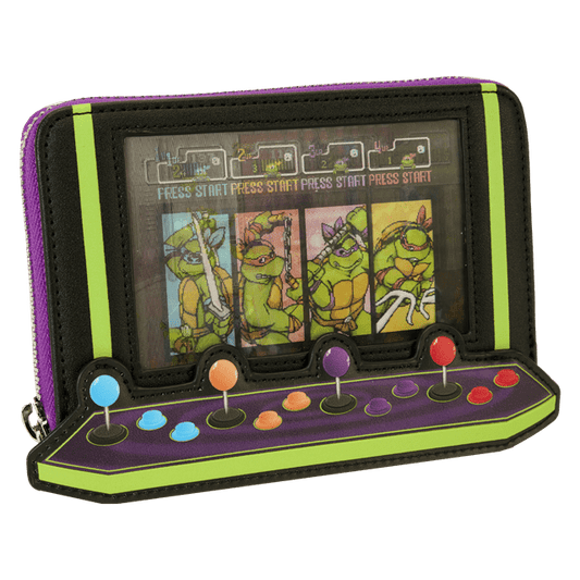 Loungefly TMNT 40th Vintage Arcade Zip Around Wallet