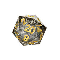 Fanroll - Individual D20 Elixir Liquid Core Dice: Vanishing Oil