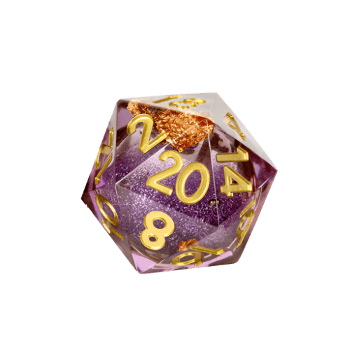 Fanroll - Individual D20 Elixir Liquid Core Dice: Aether Abstract