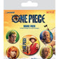 One Piece Pin-Back Badges  5-Pack The Straw Hats