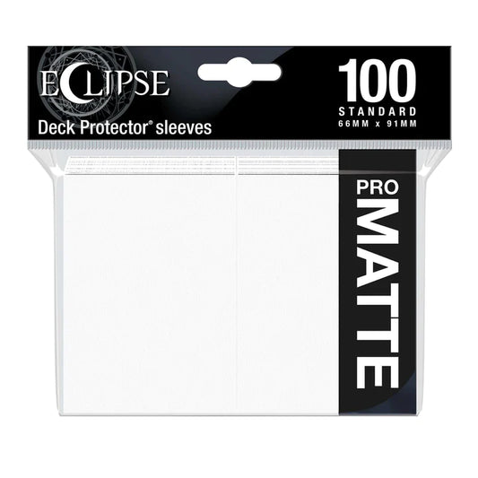 Ultra Pro - Pro Matte Eclipse Standard Deck Protector sleeves (100 Sleeves) - White