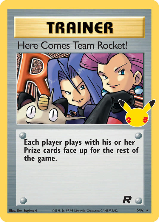 (TR 15) Pokemon TCG Celebrations Single: Here Comes Team Rocket!  Holo Rare