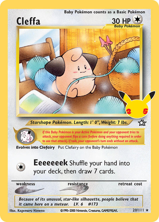 (NG 20) Pokemon TCG Celebrations Single: Cleffa   Rare