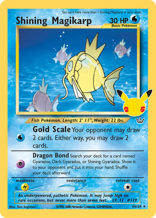 (NR 66) Pokemon TCG Celebrations Single: Shining Magikarp   Ultra Rare