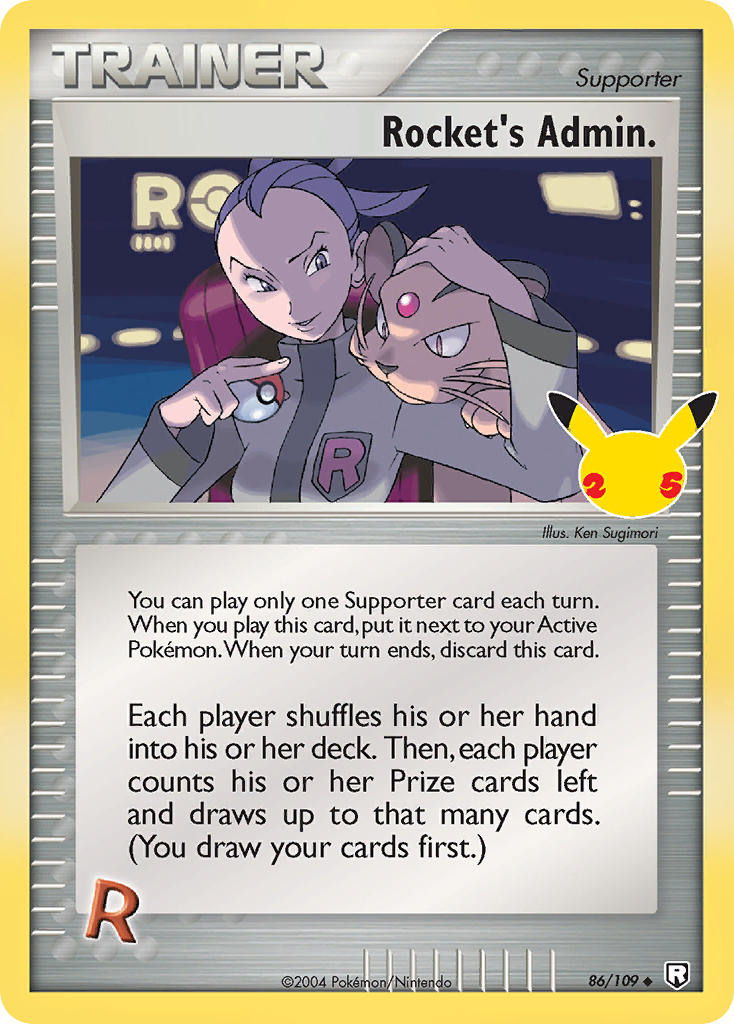 (TRR 86) Pokemon TCG Celebrations Single: Rocket's Admin.  Uncommon