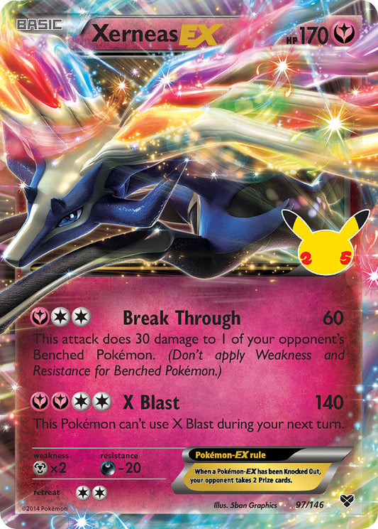 (XY 97) Pokemon TCG Celebrations Single: Xerneas EX   Ultra Rare