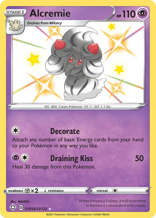 (SV058/SV122) Pokemon TCG Shining Fates Single: Alcremie  Secret Rare