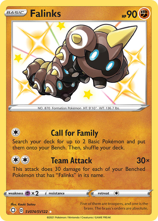 (SV074/SV122) Pokemon TCG Shining Fates Single: Falinks  Secret Rare