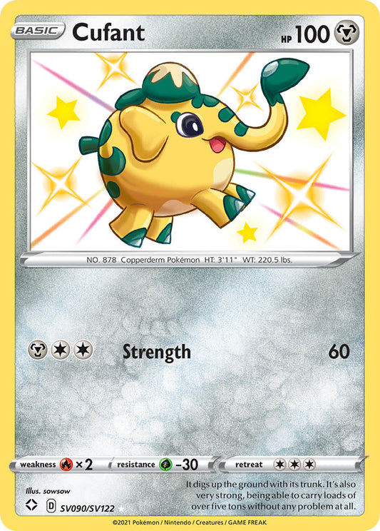 (SV090/SV122) Pokemon TCG Shining Fates Single: Cufant  Secret Rare