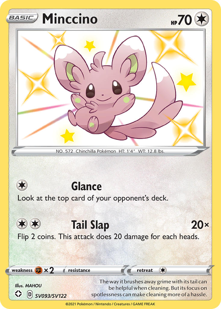 (SV093/SV122) Pokemon TCG Shining Fates Single: Minccino  Secret Rare