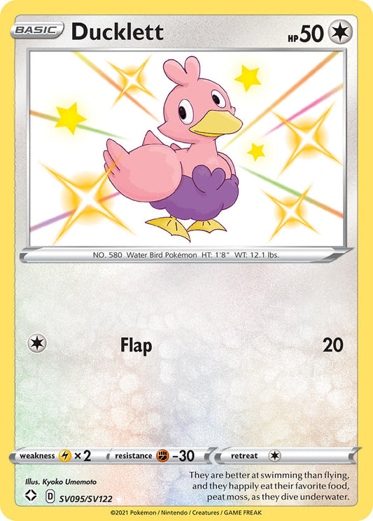 (SV095/SV122) Pokemon TCG Shining Fates Single: Ducklett  Secret Rare