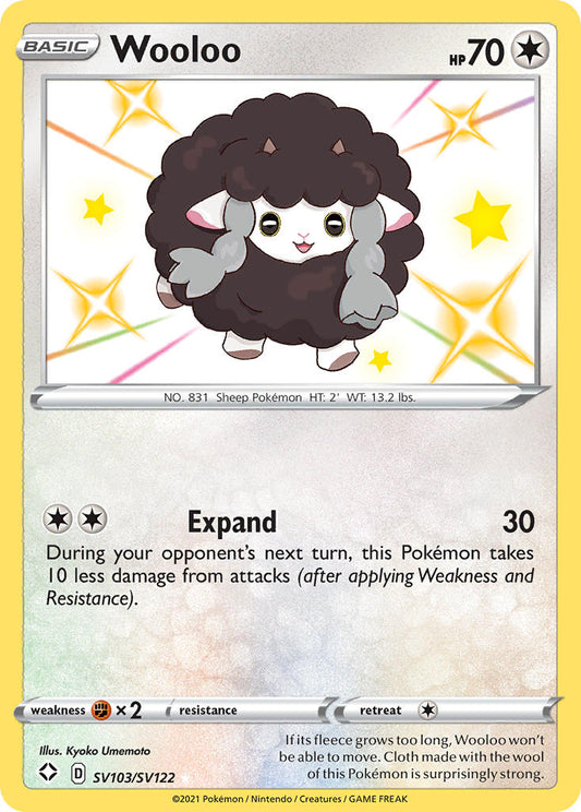 (SV103/SV122) Pokemon TCG Shining Fates Single: Wooloo  Secret Rare