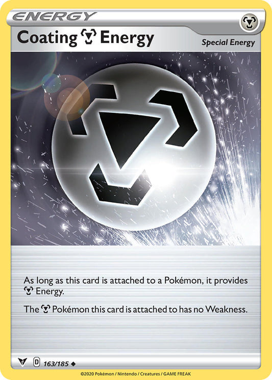 (163/185) Pokemon TCG Vivid Voltage Single: Coating [M] Energy Reverse Holo Uncommon