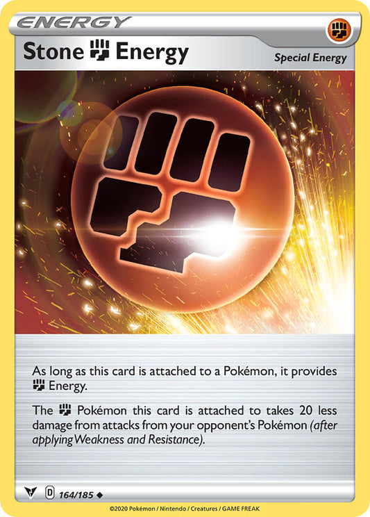 (164/185) Pokemon TCG Vivid Voltage Single: Stone [F] Energy  Uncommon