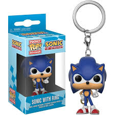 Sonic With Ring Vinyl Figure Keychain