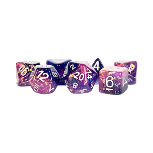 Fanroll - 16mm Resin Poly Dice Set - Eternal Purple / Blue