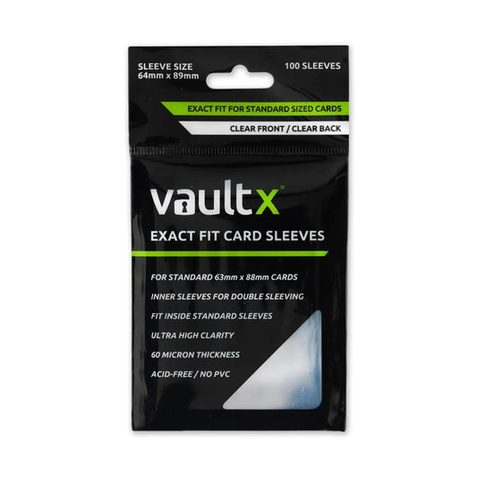 VaultX Exact Fit Card Sleeves - 100 Sleeves