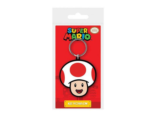 Super Mario Rubber Keychain Toad 6 cm