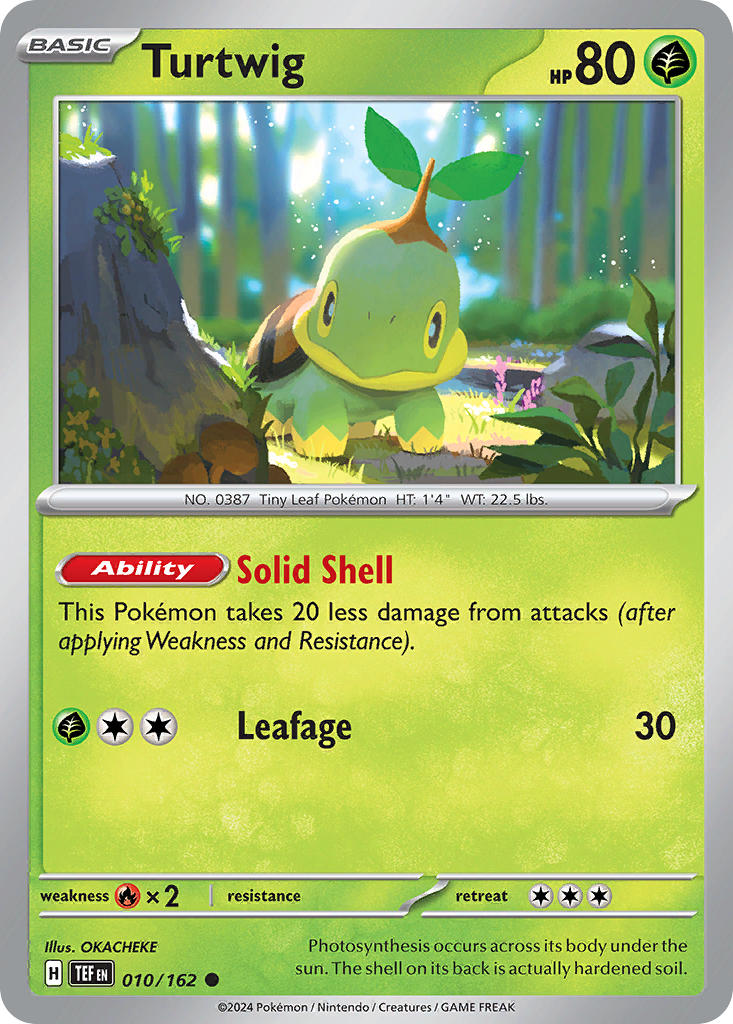 (010/162) Pokemon TCG Temporal Forces Single: Turtwig   Common