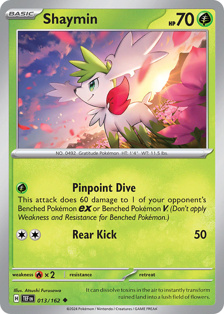 (013/162) Pokemon TCG Temporal Forces Single: Shaymin   Uncommon