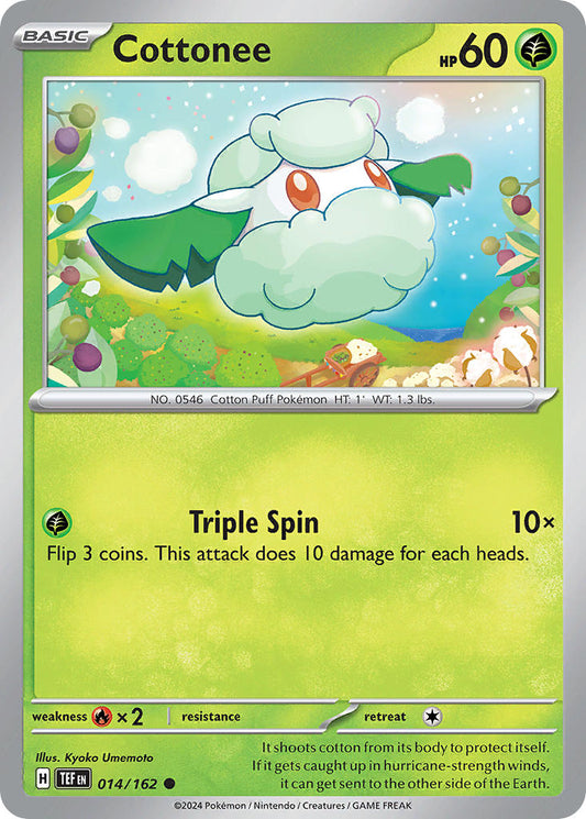 (014/162) Pokemon TCG Temporal Forces Single: Cottonee   Common