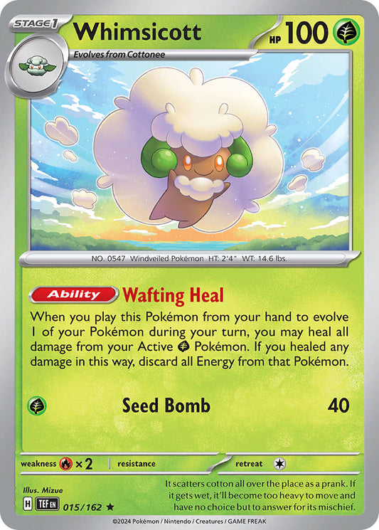 (015/162) Pokemon TCG Temporal Forces Single: Whimsicott   Rare