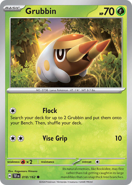 (018/162) Pokemon TCG Temporal Forces Single: Grubbin   Common