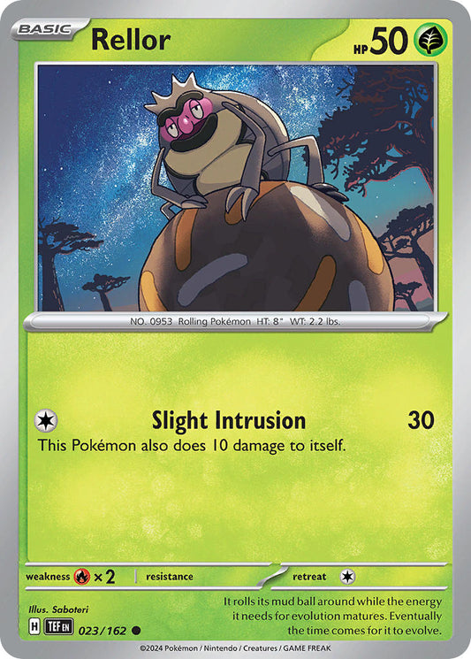 (023/162) Pokemon TCG Temporal Forces Single: Rellor   Common