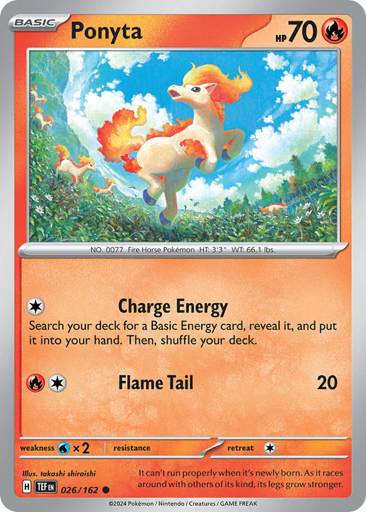 (026/162) Pokemon TCG Temporal Forces Single: Ponyta   Common