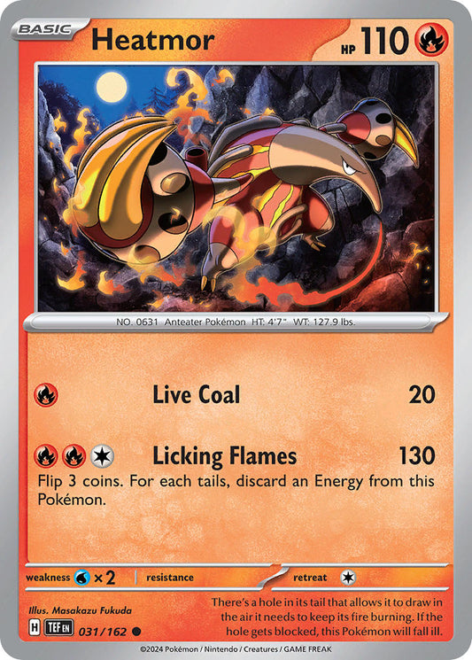 (031/162) Pokemon TCG Temporal Forces Single: Heatmor   Common