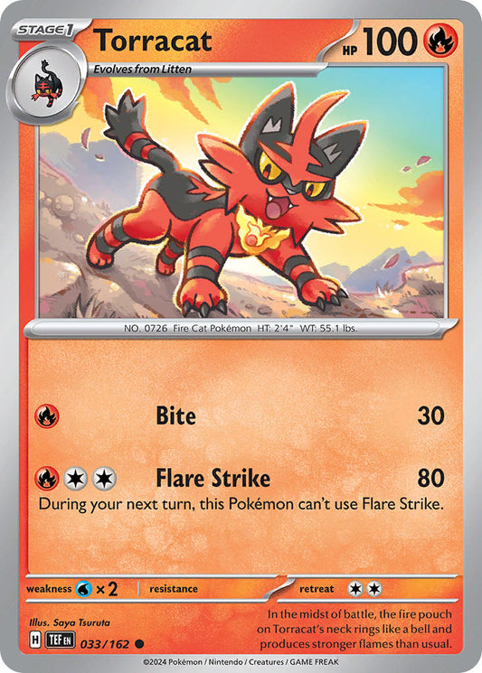 (033/162) Pokemon TCG Temporal Forces Single: Torracat   Common