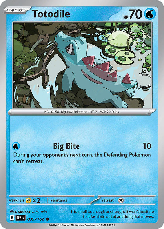 (039/162) Pokemon TCG Temporal Forces Single: Totodile   Common