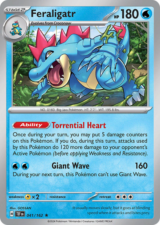 (041/162) Pokemon TCG Temporal Forces Single: Feraligatr   Rare