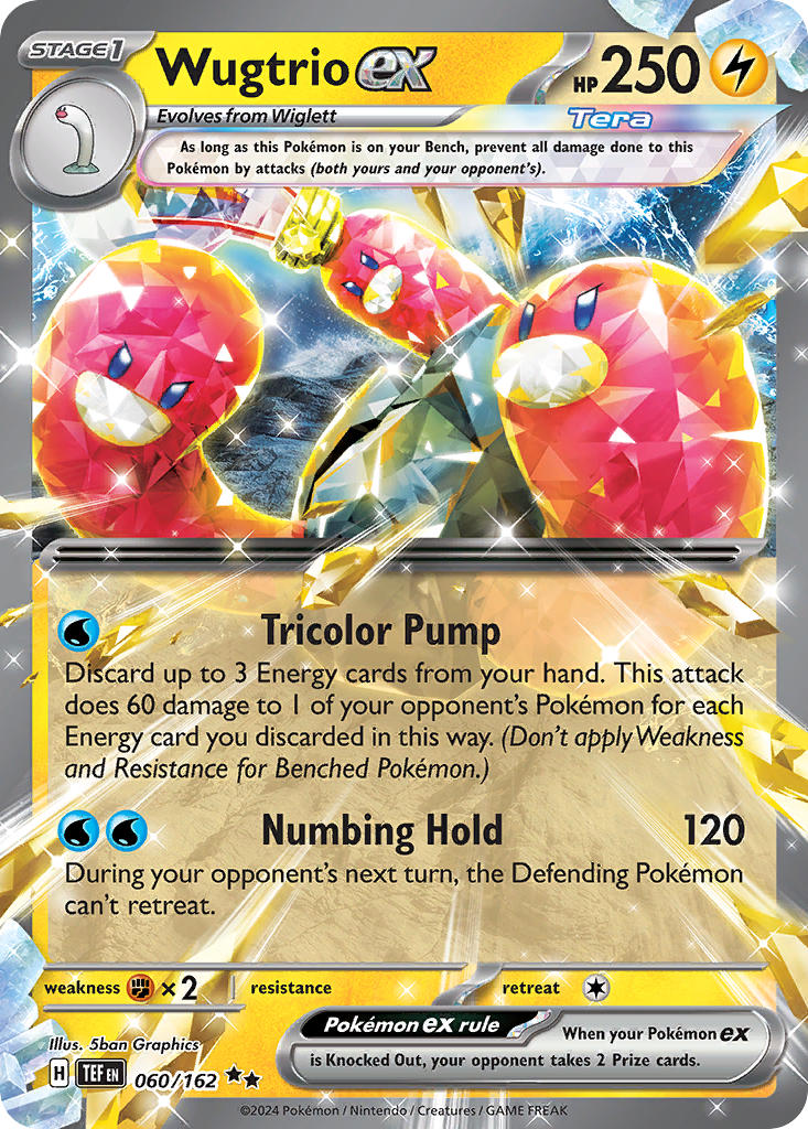 (060/162) Pokemon TCG Temporal Forces Single: Wugtrio ex   Double Rare