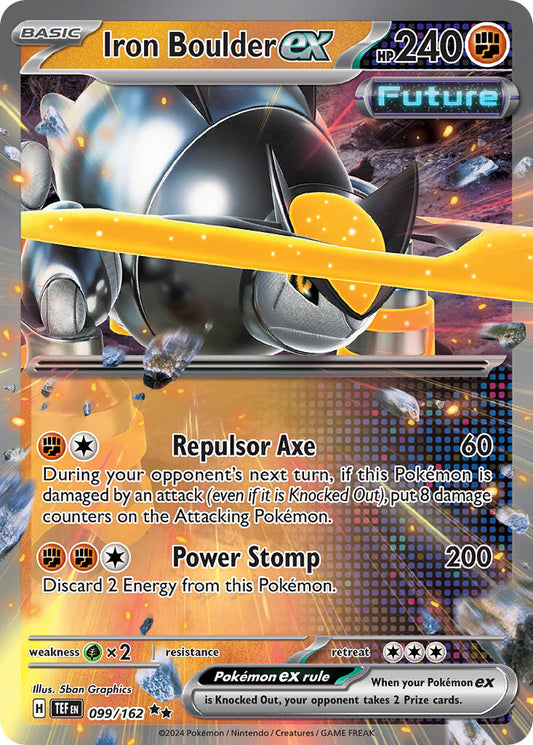 (099/162) Pokemon TCG Temporal Forces Single: Iron Boulder ex   Double Rare