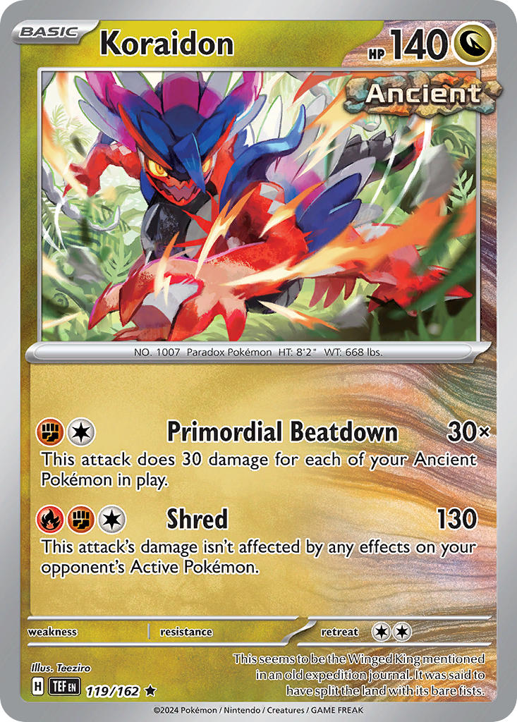 (119/162) Pokemon TCG Temporal Forces Single: Koraidon   Promo