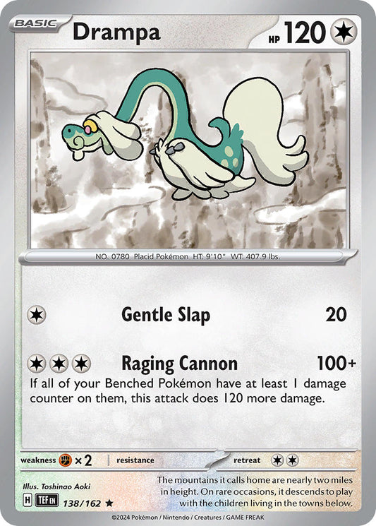 (138/162) Pokemon TCG Temporal Forces Single: Drampa   Rare