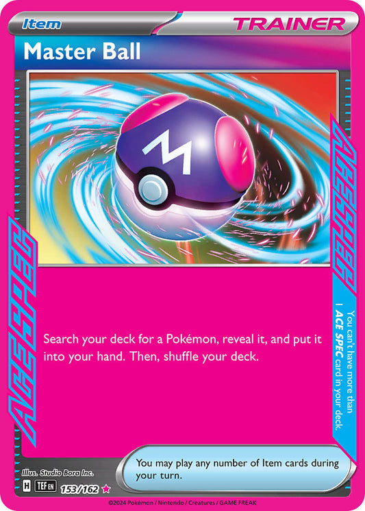 (153/162) Pokemon TCG Temporal Forces Single: Master Ball  ACE Rare