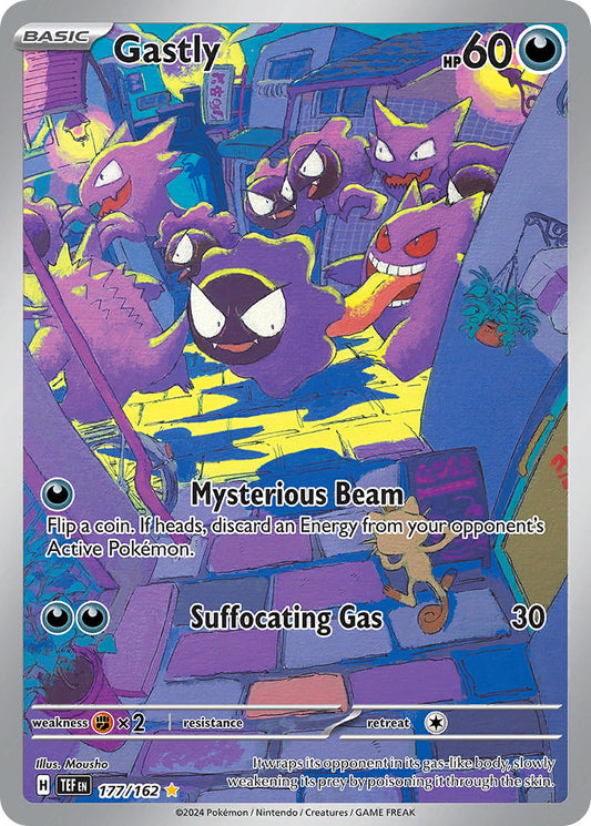 (177/162) Pokemon TCG Temporal Forces Single: Gastly   Illustration Rare