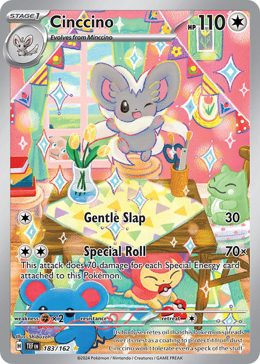 (183/162) Pokemon TCG Temporal Forces Single: Cinccino   Illustration Rare