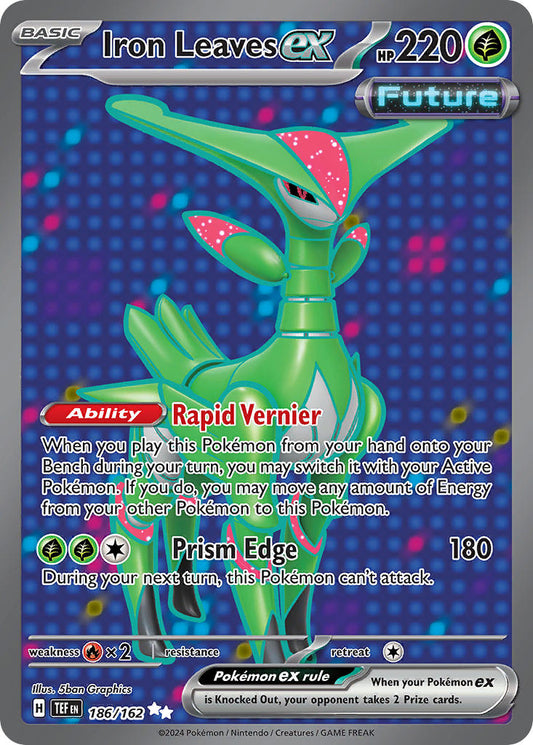 (186/162) Pokemon TCG Temporal Forces Single: Iron Leaves ex   Ultra Rare