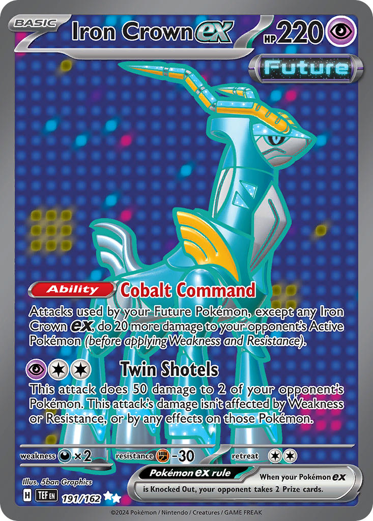 (191/162) Pokemon TCG Temporal Forces Single: Iron Crown ex   Ultra Rare