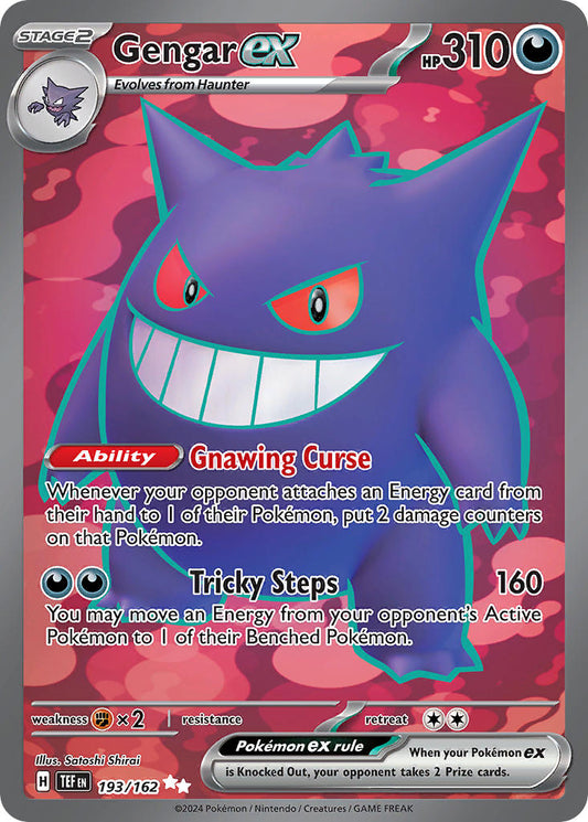 (193/162) Pokemon TCG Temporal Forces Single: Gengar ex   Ultra Rare