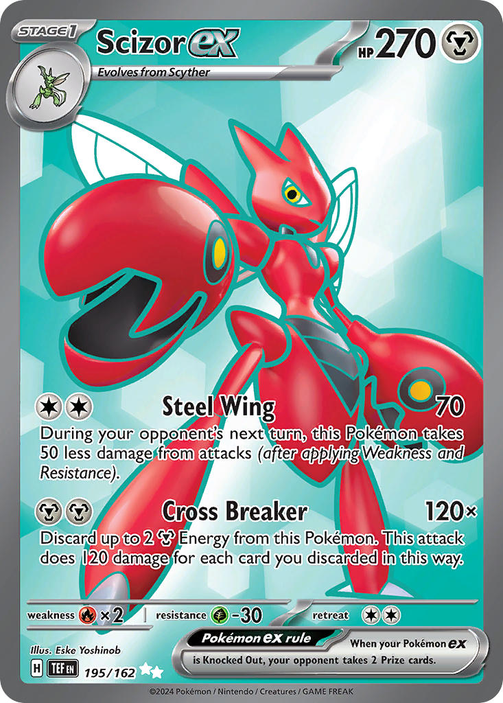 (195/162) Pokemon TCG Temporal Forces Single: Scizor ex   Ultra Rare