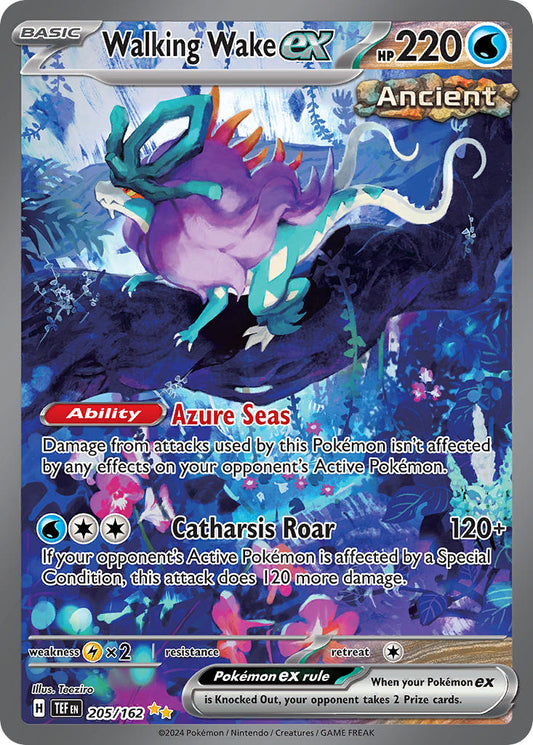 (205/162) Pokemon TCG Temporal Forces Single: Walking Wake ex   Special Illustration Rare