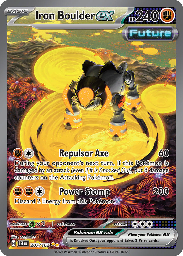 (207/162) Pokemon TCG Temporal Forces Single: Iron Boulder ex   Special Illustration Rare